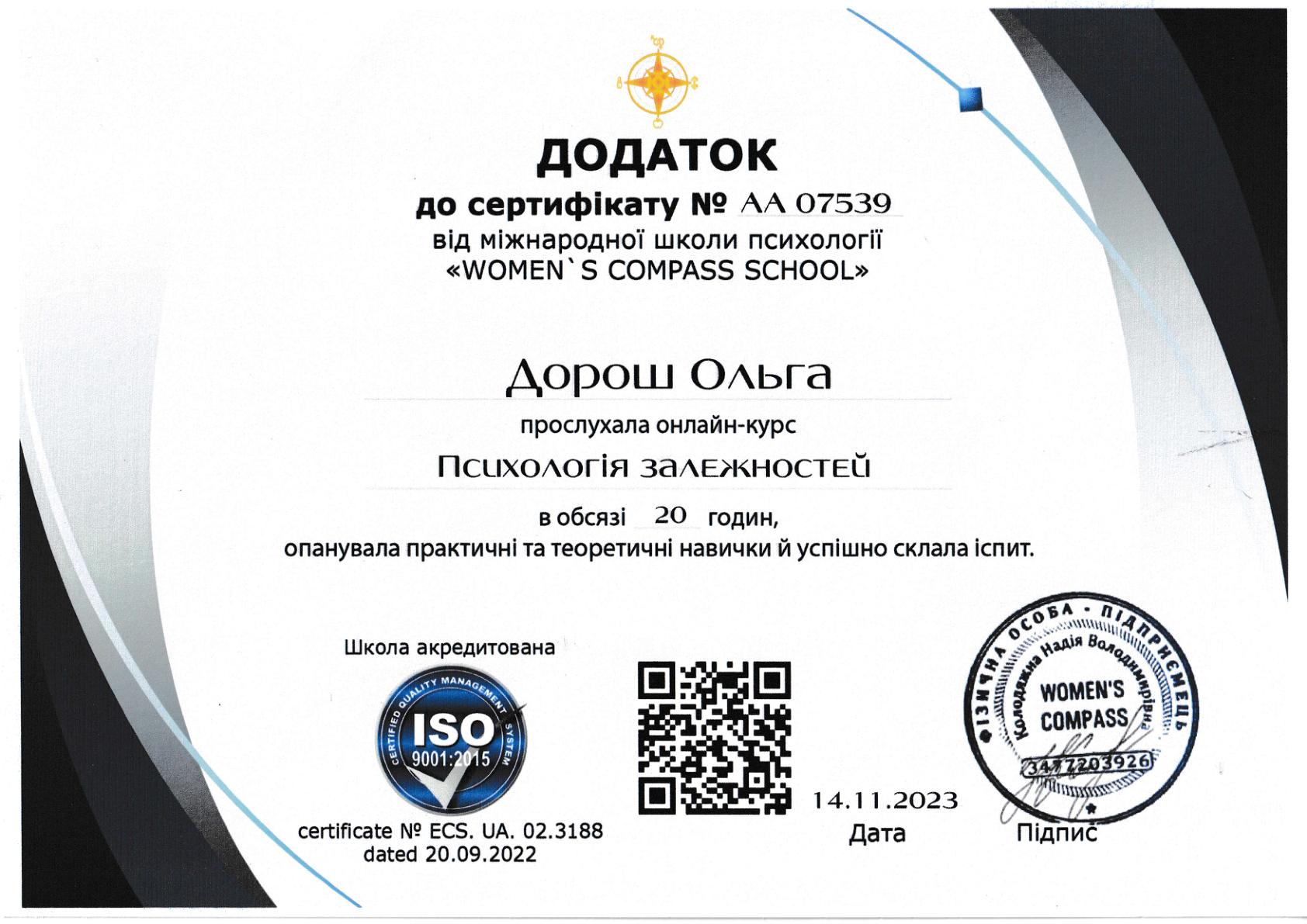 Ліцензії та сертифікати