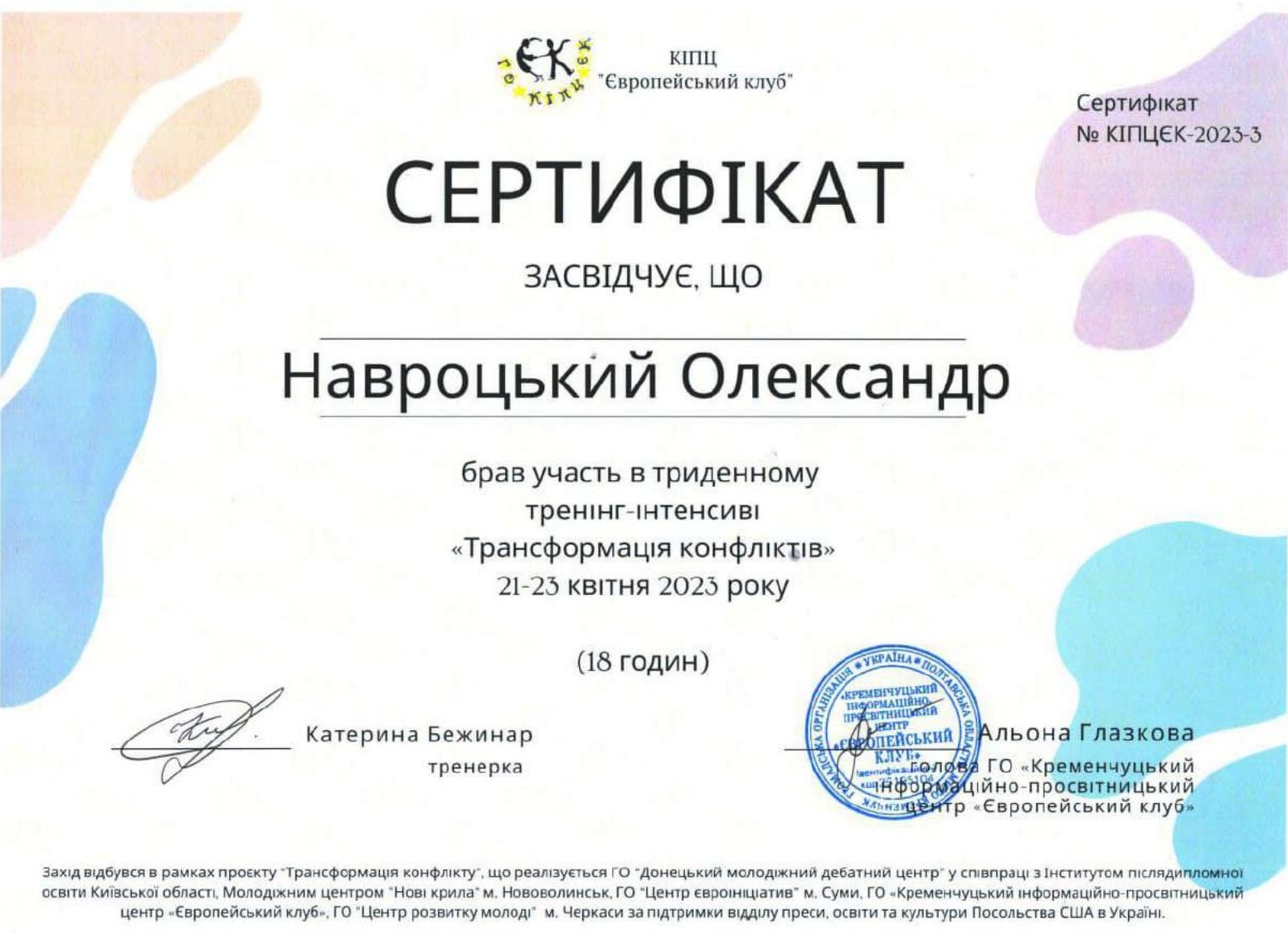 Ліцензії та сертифікати